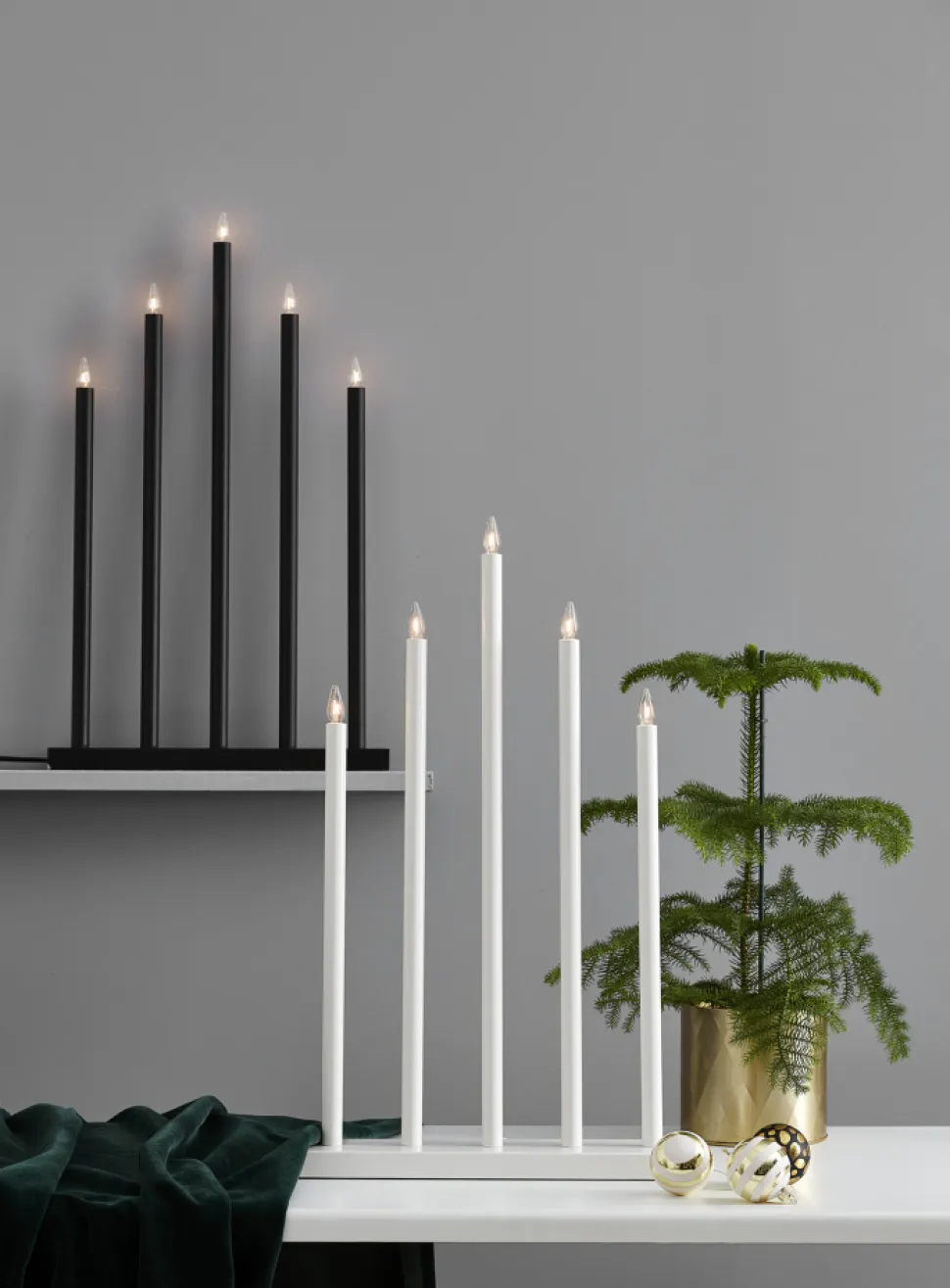 Adventsljusstake 'Holy' 5 Lampor - Svart