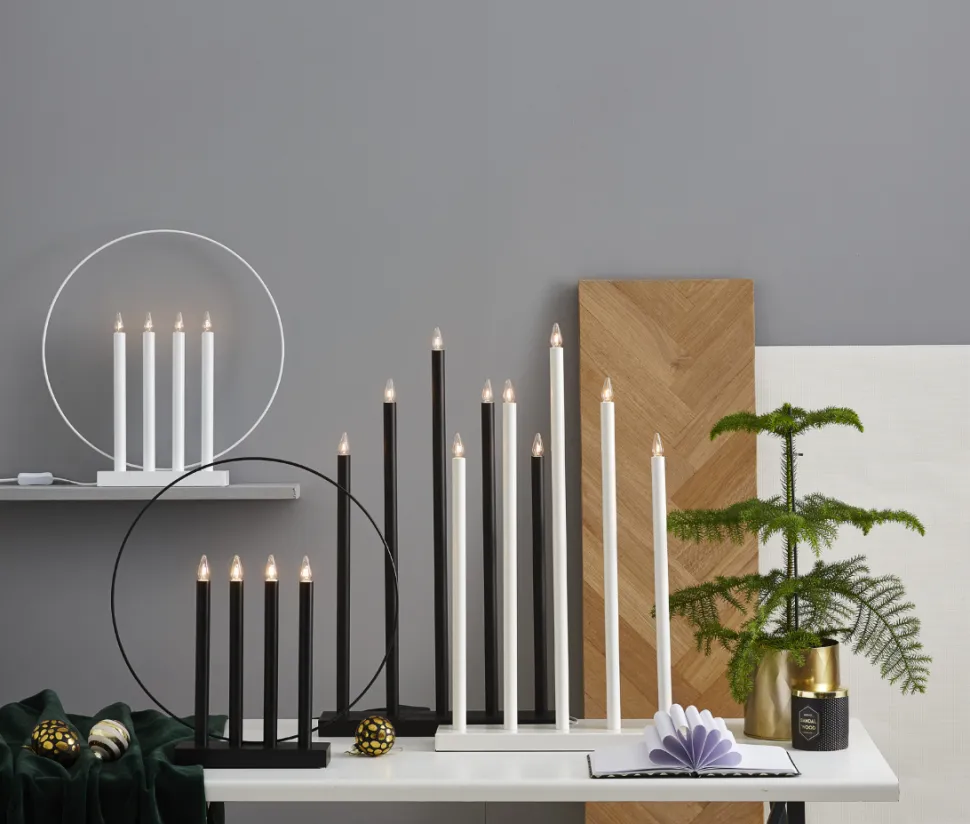 Adventsljusstake 'Holy' 5 Lampor - Svart