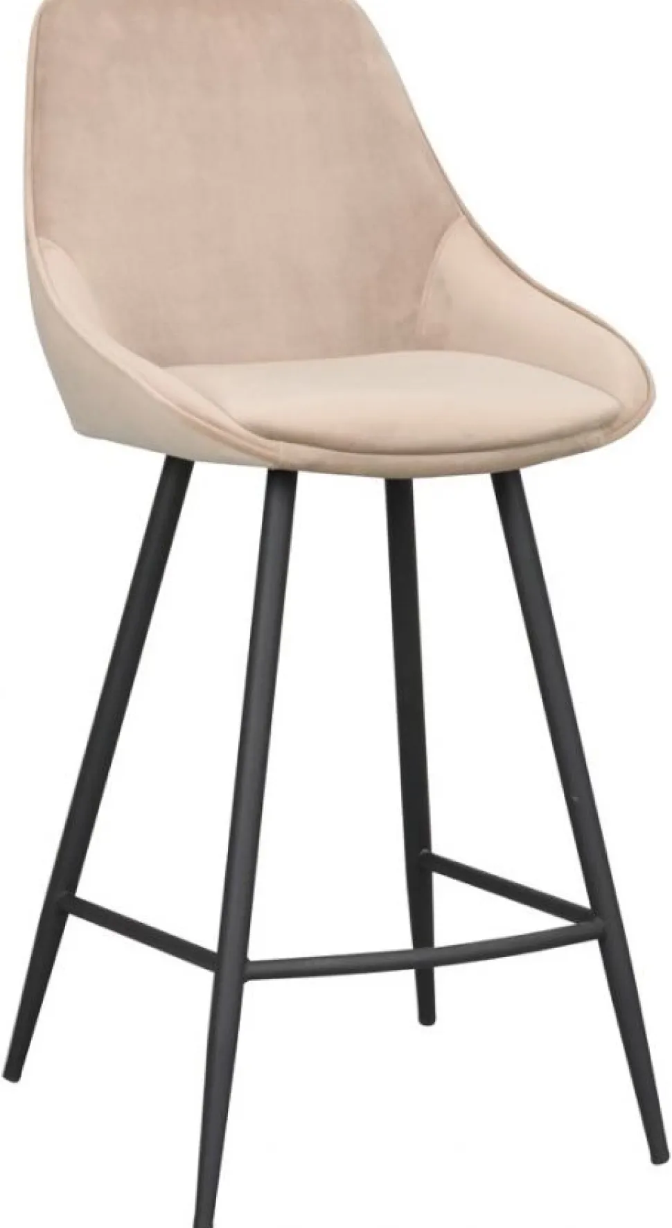 Barstol 'Sierra' - Beige/Sammet