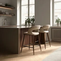 Barstol 'Vestby' - Beige/brun