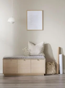 Bänk 'Confetti' 106cm - Vitpigmenterad
