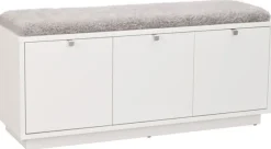Bänk 'Confetti' 106x35cm - Vit/ Svart