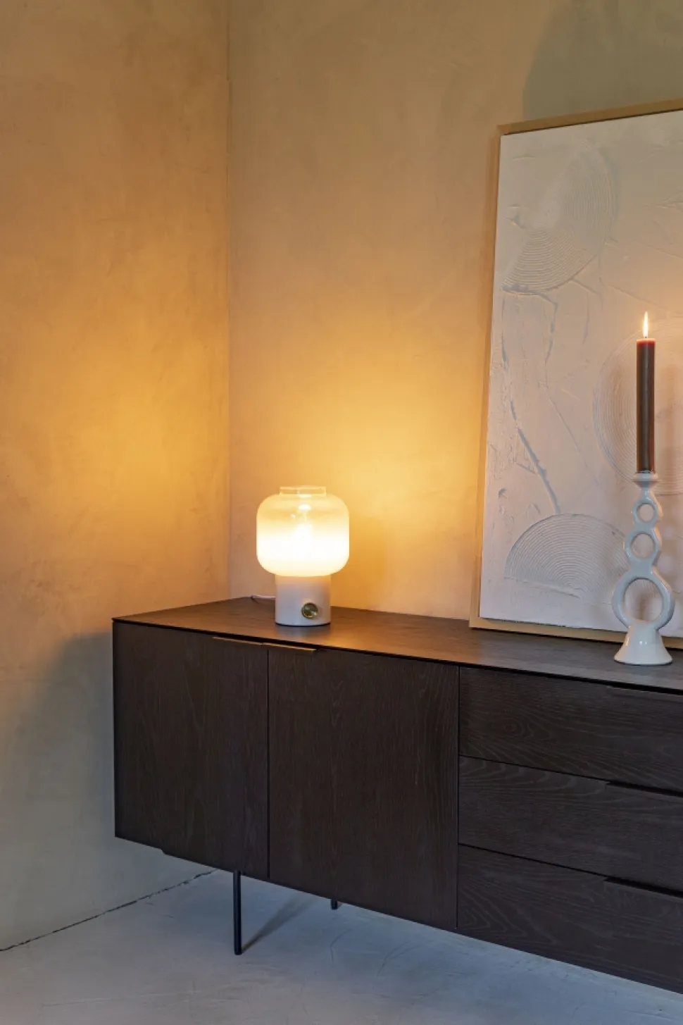 Bordslampa 'Moody' - Vit