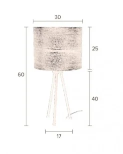Bordslampa 'Woodland' - Svart/Natur