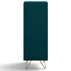 Byrå 'Elle' 45x110 - Turkos/Mässing
