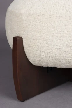Fotpall 'Emilius' - Beige
