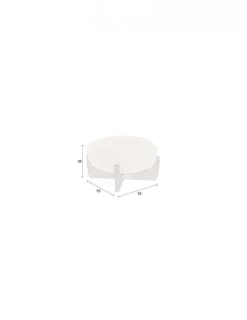 Fotpall 'Emilius' - Beige