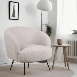 Fåtölj 'Capri' - Beige/Bouclé