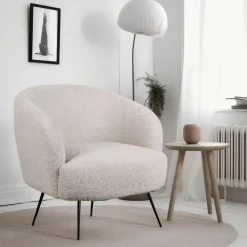 Fåtölj 'Capri' - Beige/Bouclé