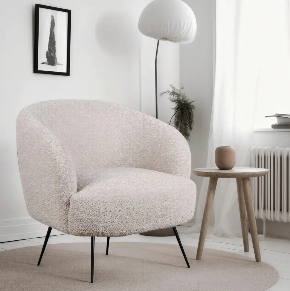 Fåtölj 'Capri' - Beige/Bouclé