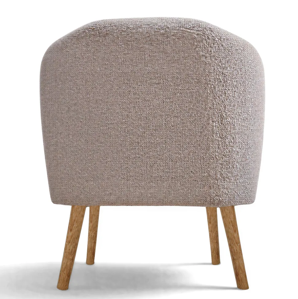 Fåtölj 'Capri' träben - Beige/Bouclé