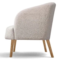 Fåtölj 'Capri' träben - Beige/Bouclé