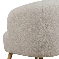 Fåtölj 'Capri' träben - Beige/Bouclé