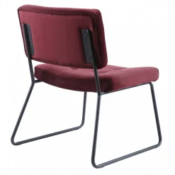 Fåtölj 'Kelly' - Burgundy/Sammet