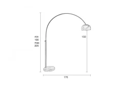 Golvlampa 'Bow' - Koppar