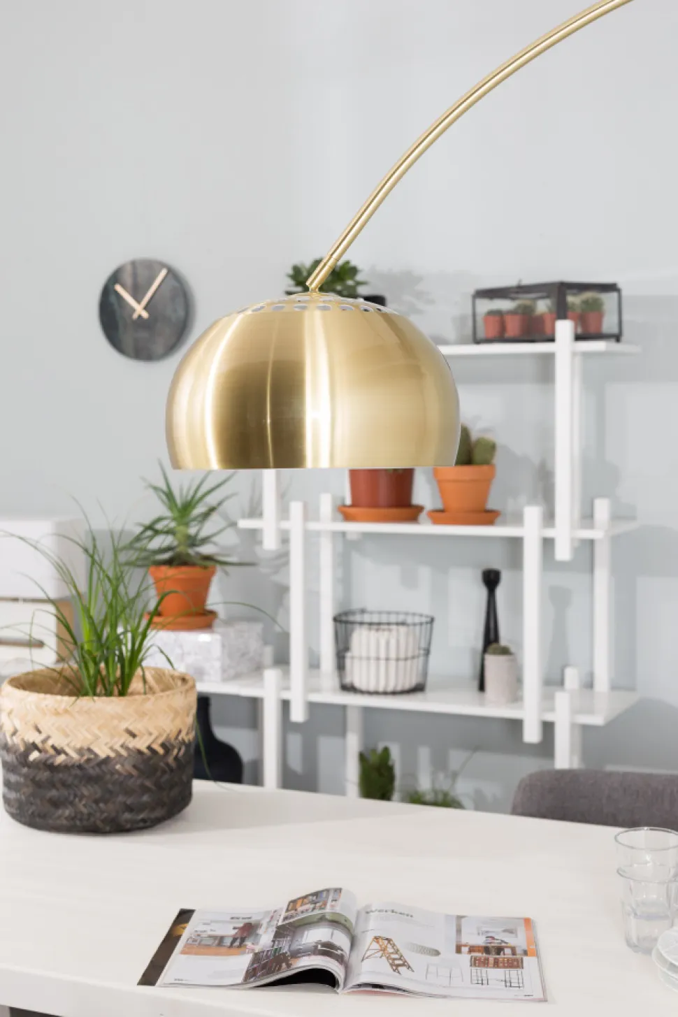 Golvlampa 'Bow' - Mässing
