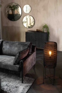 Golvlampa 'Kari' - Svart