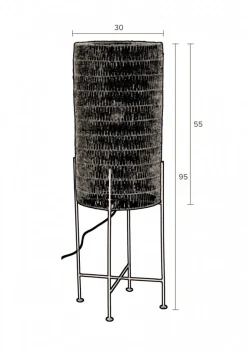 Golvlampa 'Kari' - Svart