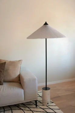 Golvlampa 'Matisse' - Vit/Svart