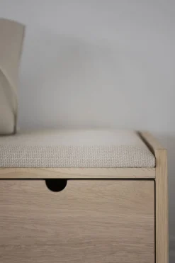 Hallbänk 'Hillmond' 80cm - Ljus ek