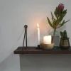 Hylla 'Adel' Vintage - Trä/Mässing