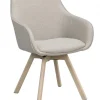 Karmstol 'Alison' - Beige/vitpigmenterade