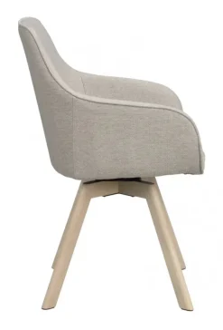 Karmstol 'Alison' - Beige/vitpigmenterade