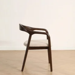 Karmstol 'Aspa' - Mörkbrun/Beige