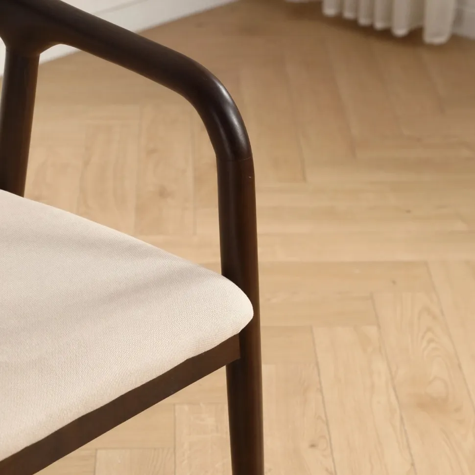 Karmstol 'Aspa' - Mörkbrun/Beige