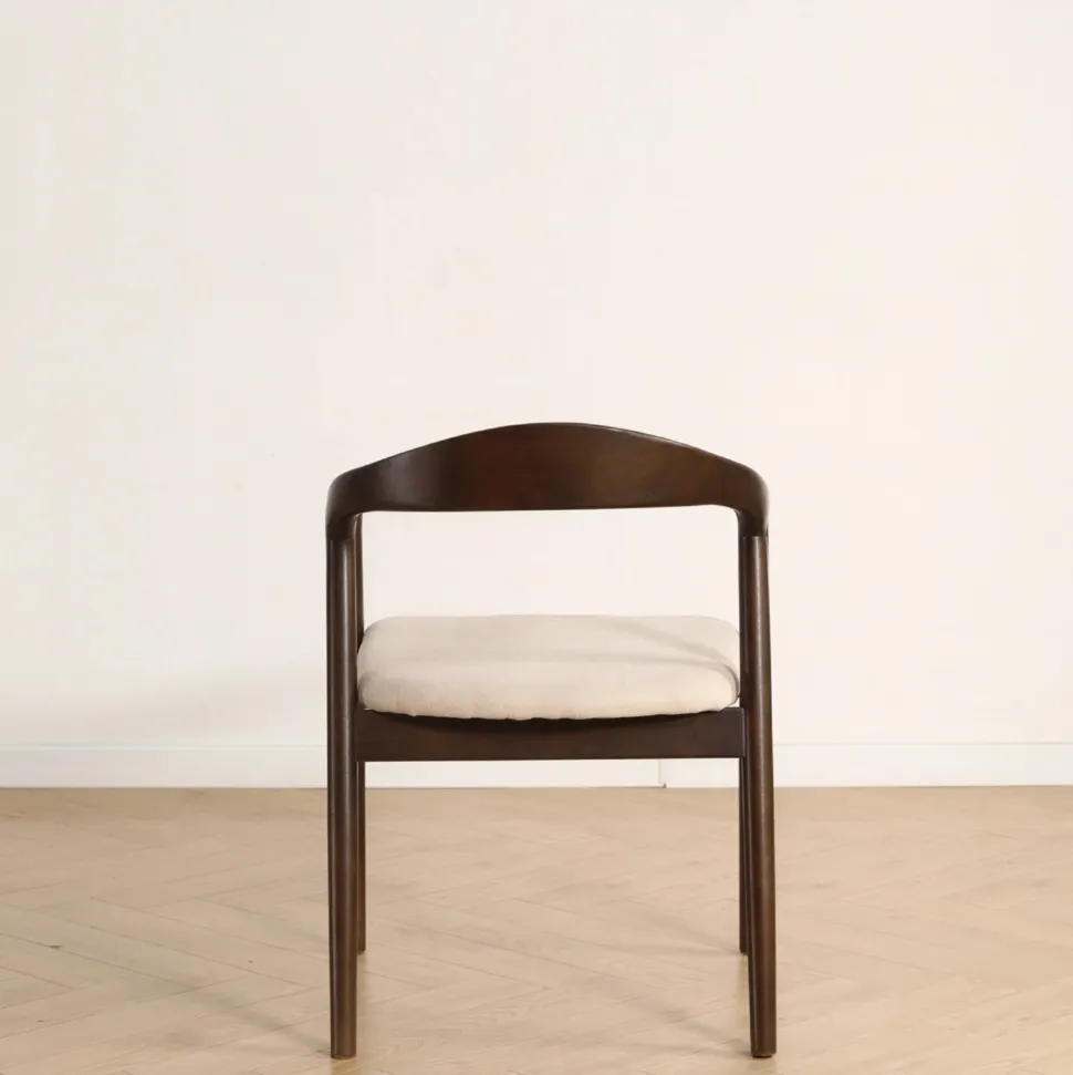 Karmstol 'Aspa' - Mörkbrun/Beige