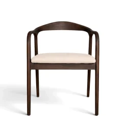 Karmstol 'Aspa' - Mörkbrun/Beige