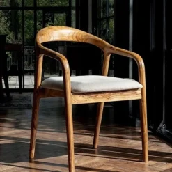 Karmstol 'Aspa' - Natur/beige