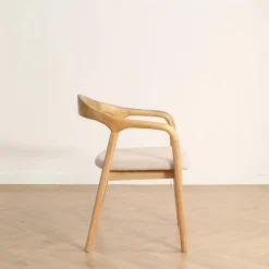 Karmstol 'Aspa' - Natur/beige
