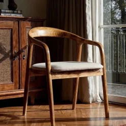 Karmstol 'Aspa' - Natur/beige