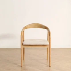Karmstol 'Aspa' - Natur/beige