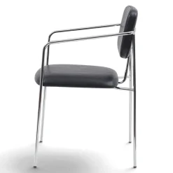 Karmstol 'Ebba' - Svart/Silver
