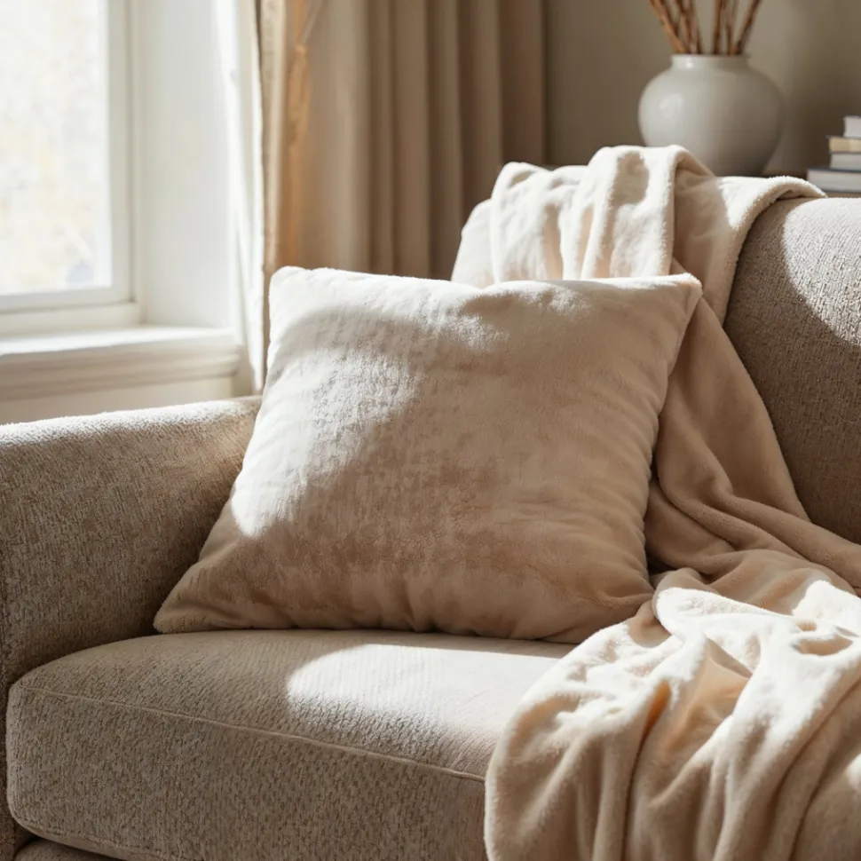 Kuddfodral 'Aranga Super Soft' 45x45cm - Beige