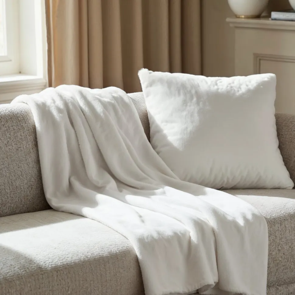 Kuddfodral 'Aranga Super Soft' 45x45cm - Vit