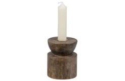 Ljusstake 'Aiden' - Brun