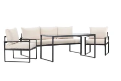 Loungeset 'Vico' - Svart
