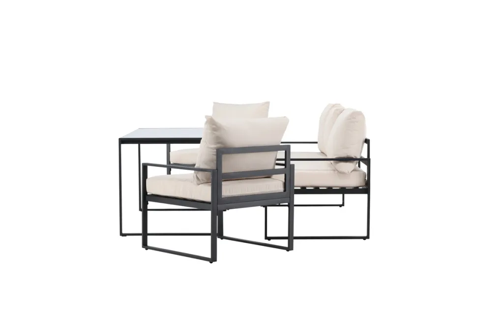 Loungeset 'Vico' - Svart