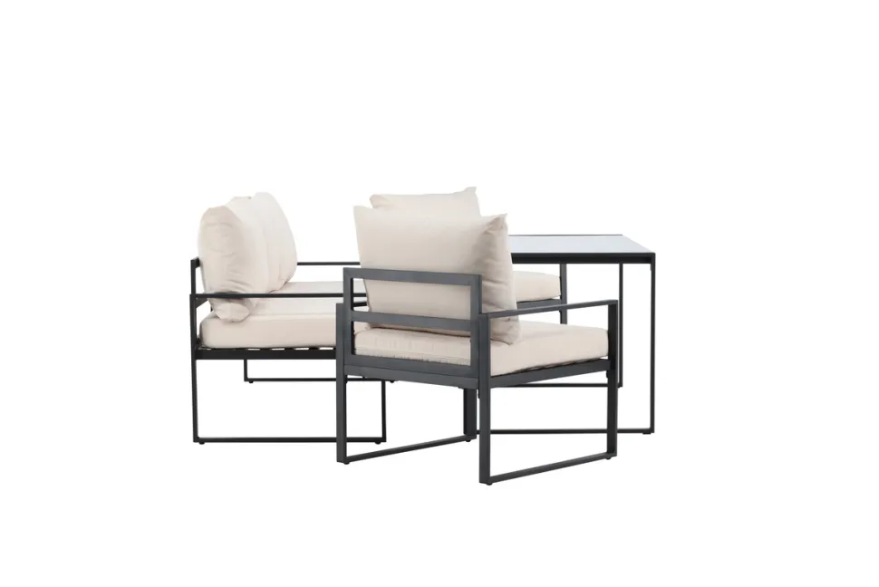 Loungeset 'Vico' - Svart