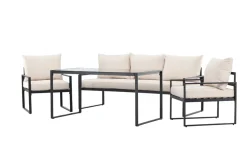 Loungeset 'Vico' - Svart