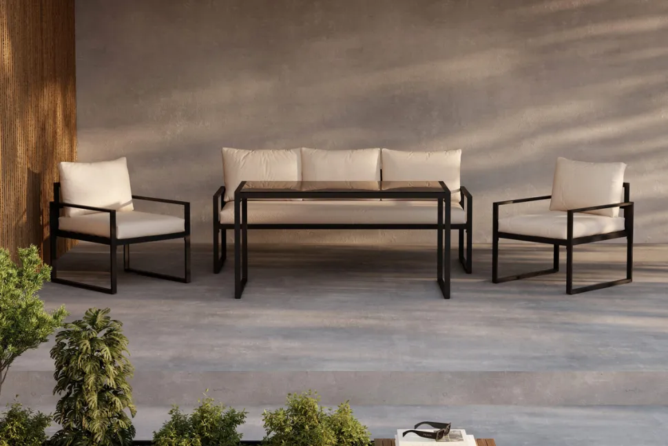 Loungeset 'Vico' - Svart