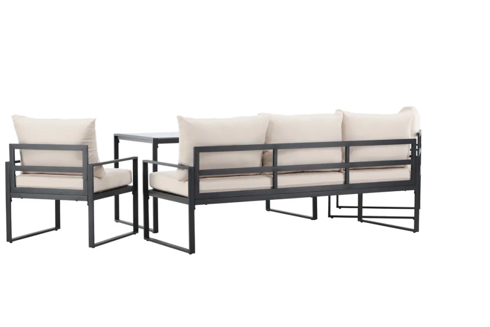 Loungeset 'Vico' - Svart