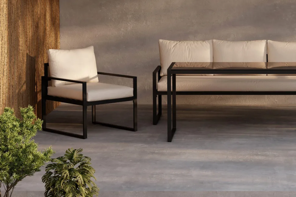 Loungeset 'Vico' - Svart