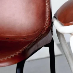 Loungestol Vintage - Läder/Järn