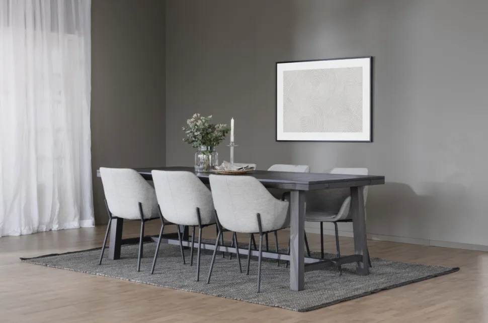 Matbord 'Brooklyn' 220x95cm - Mörkbrun