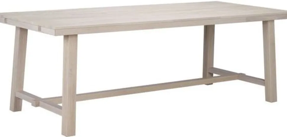 Matbord 'Brooklyn' 220x95cm - Vitpigmenterad