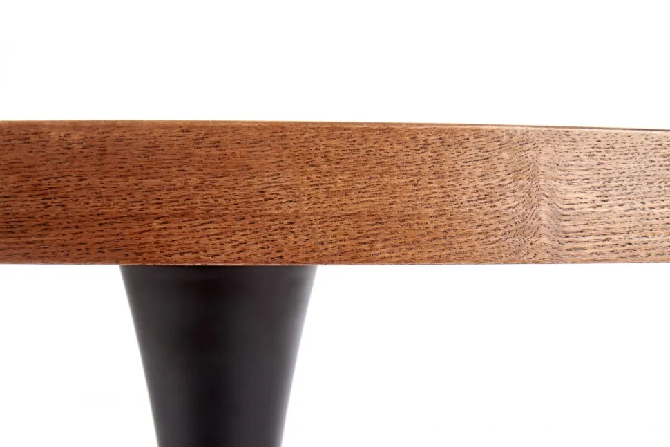 Matbord 'Carmelo' Runt 110cm - Trä/Svart